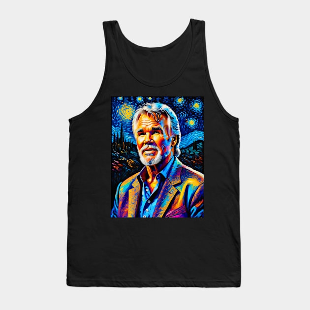 Kenny Rogers in starry night Tank Top by FUN GOGH